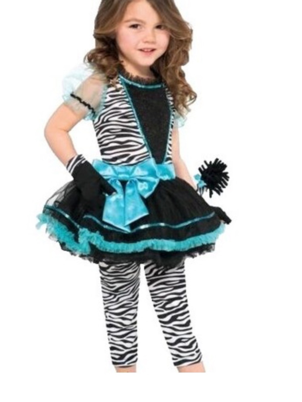 Precious Zebra Girl Safari Animal Halloween Child Costume size 3-4T